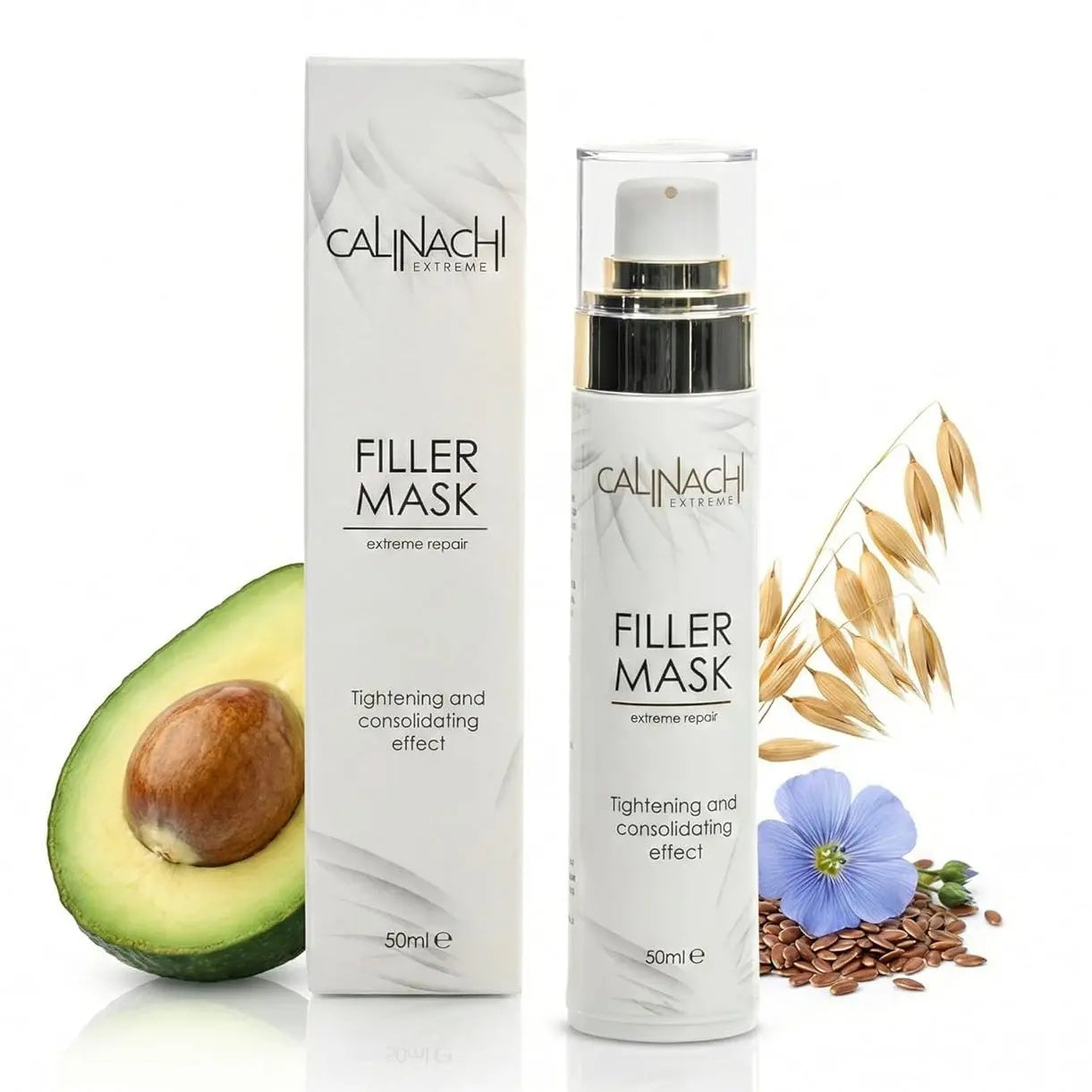 Filler Mask for Face, Neck, and Décolletage, 50ml. CALINACHI Cosmetics