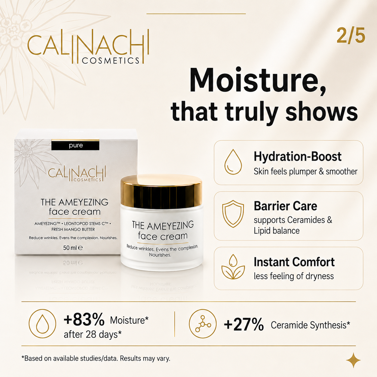 The Ameyezing REGENERATING Face Cream, 50ml. skincare CALINACHI Cosmetics