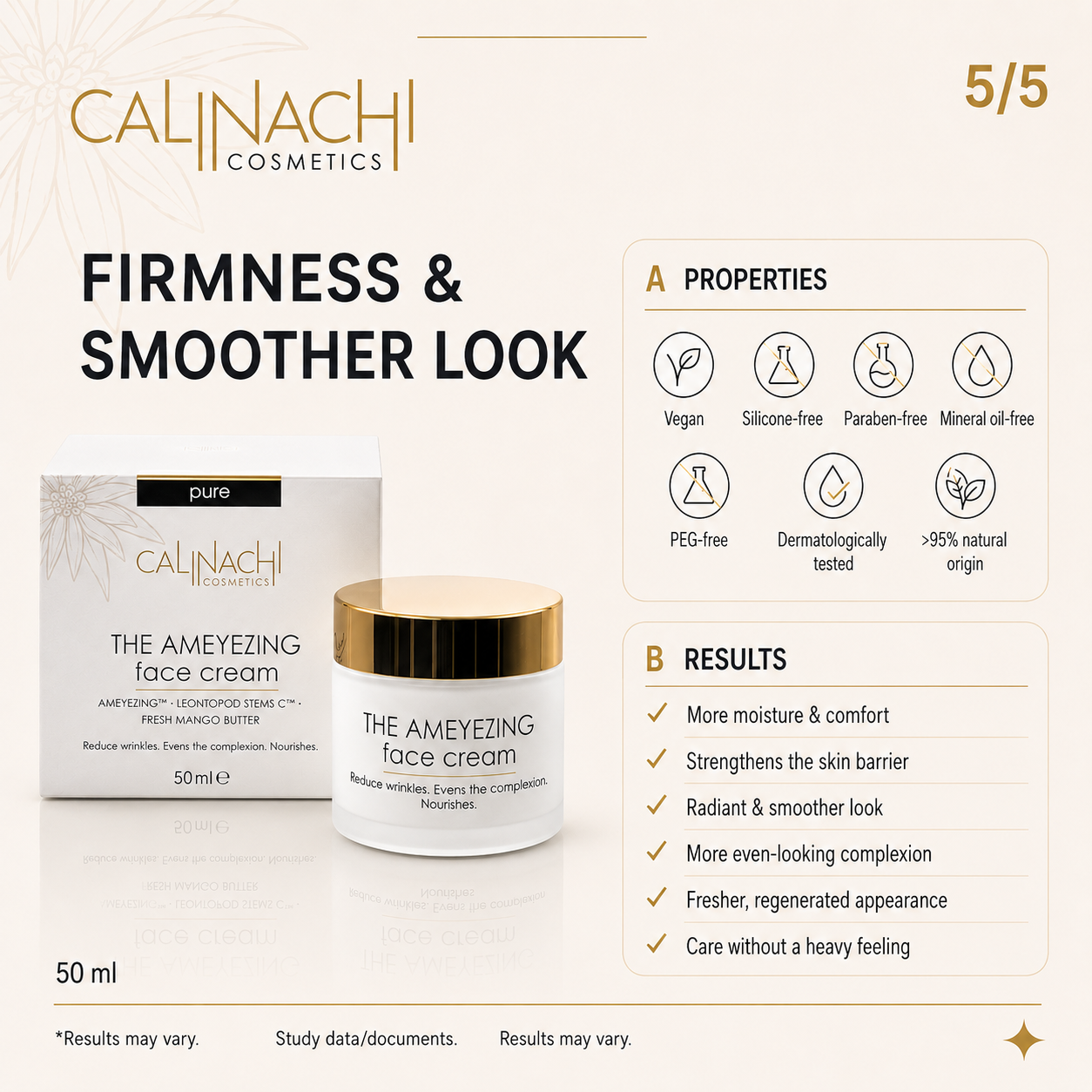 The Ameyezing REGENERATING Face Cream, 50ml. skincare CALINACHI Cosmetics