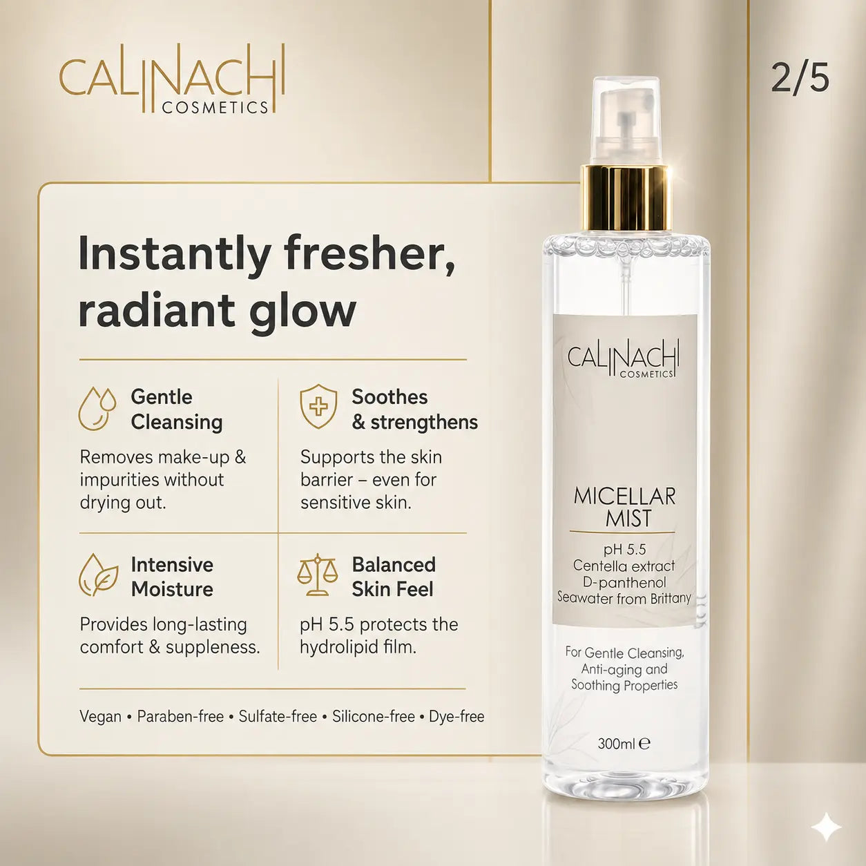 Micellar Myst, 300ml. skincare CALINACHI Cosmetics
