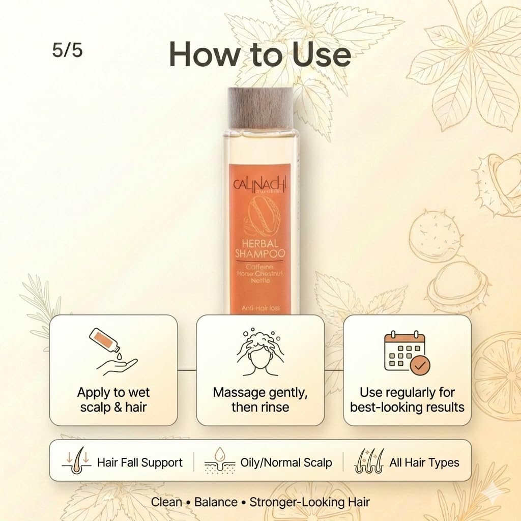 Anti Hair Loss Herbal Shampoo, Sulfate Free, 300ml. haircare CALINACHI Cosmetics
