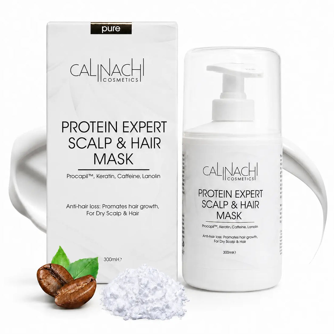Protein Expert (Суха до нормална и нормална коса) маска против косопад, възстановяваща, за скалп и коса, 300 мл.