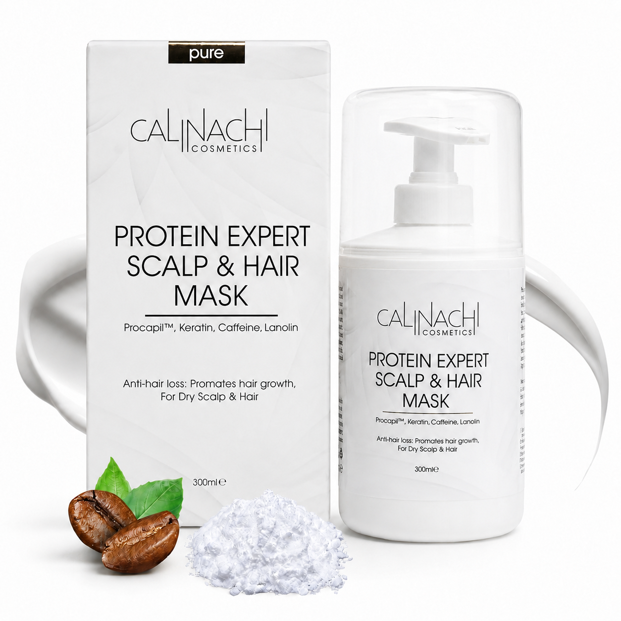 Protein Expert (Dry to Normal & Normal) Anti-Hair Loss, Restorative, Mask for Scalp and Hair, 300 ml. haircare CALINACHI Cosmetics